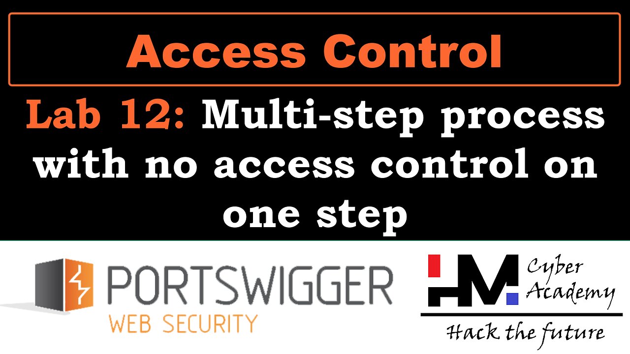 Access control 12 | Multi-step process with no access control on one step