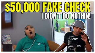 $50K Fake Check: Woman Punches Cop in Face Gets ARRESTED!