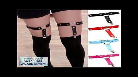 1PC Women Sexy Punk Goth Heart PU Leather Elastic Garter Leg Thigh Review