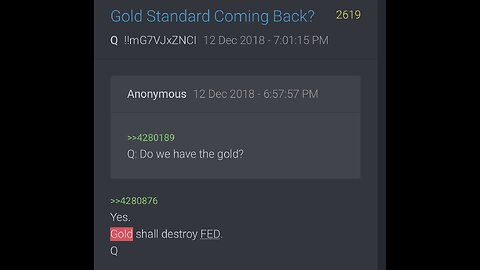 GOLD SHALL DESTROY THE FED - Q-2619
