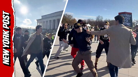 DC Chaos: Anti-Trump Protester Handcuffed After Shoving MAGA Supporter