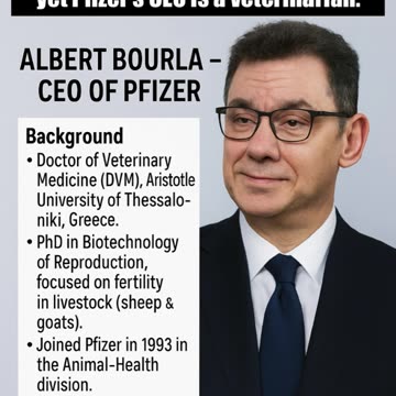 Albert Bourla – CEO of Pfizer — Was a Veterinarian! 🐕‍🦺🐾🐈‍⬛
