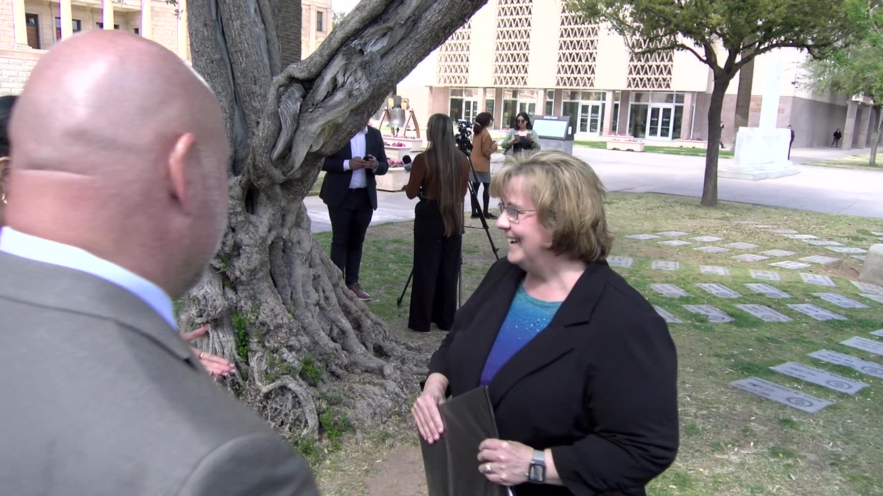 Brief interview After Arizona State Senate Press W CA Rachel Mitchel