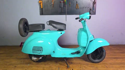 restoration of an old Lambretta scooter