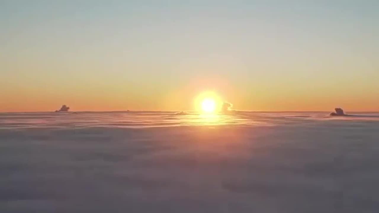 Dawn above the clouds