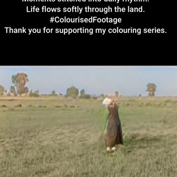 1937 Farm Life A Wave and Work in the Fields #ColourisedHistory