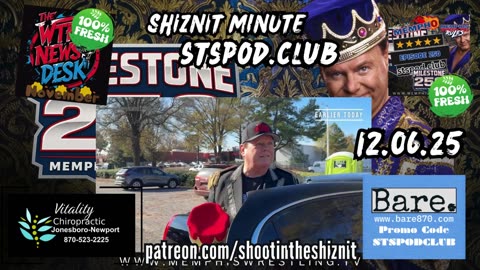 SHIZNIT MINUTE 12.6.25 - BT TALKS MEMPHIS WRESTLING!