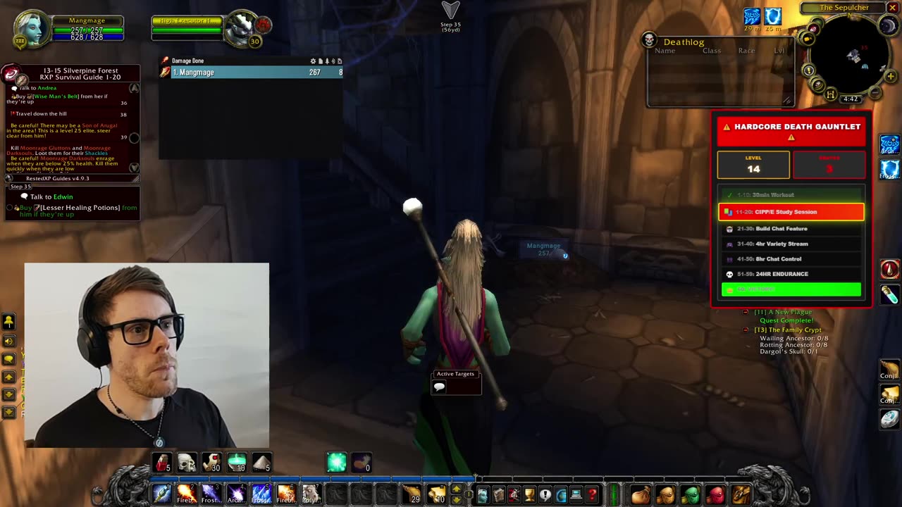 WoW Hardcore (permadeath) lvl 10 Troll MAGE pewpew