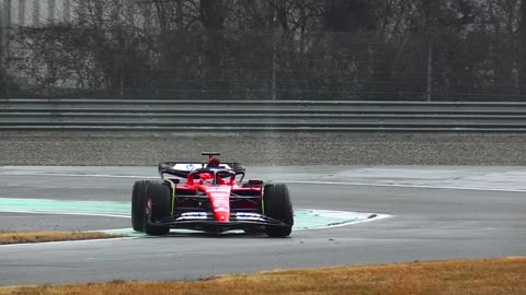 Charles Leclerc F1 2025 training in wet conditions at Fiorano with the SF-23,Highlights 1