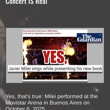 Fact Check: Video Of Argentine President Milei Singing At Rock Concert IS Real