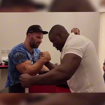 Wait for the armwrestling legends to appear