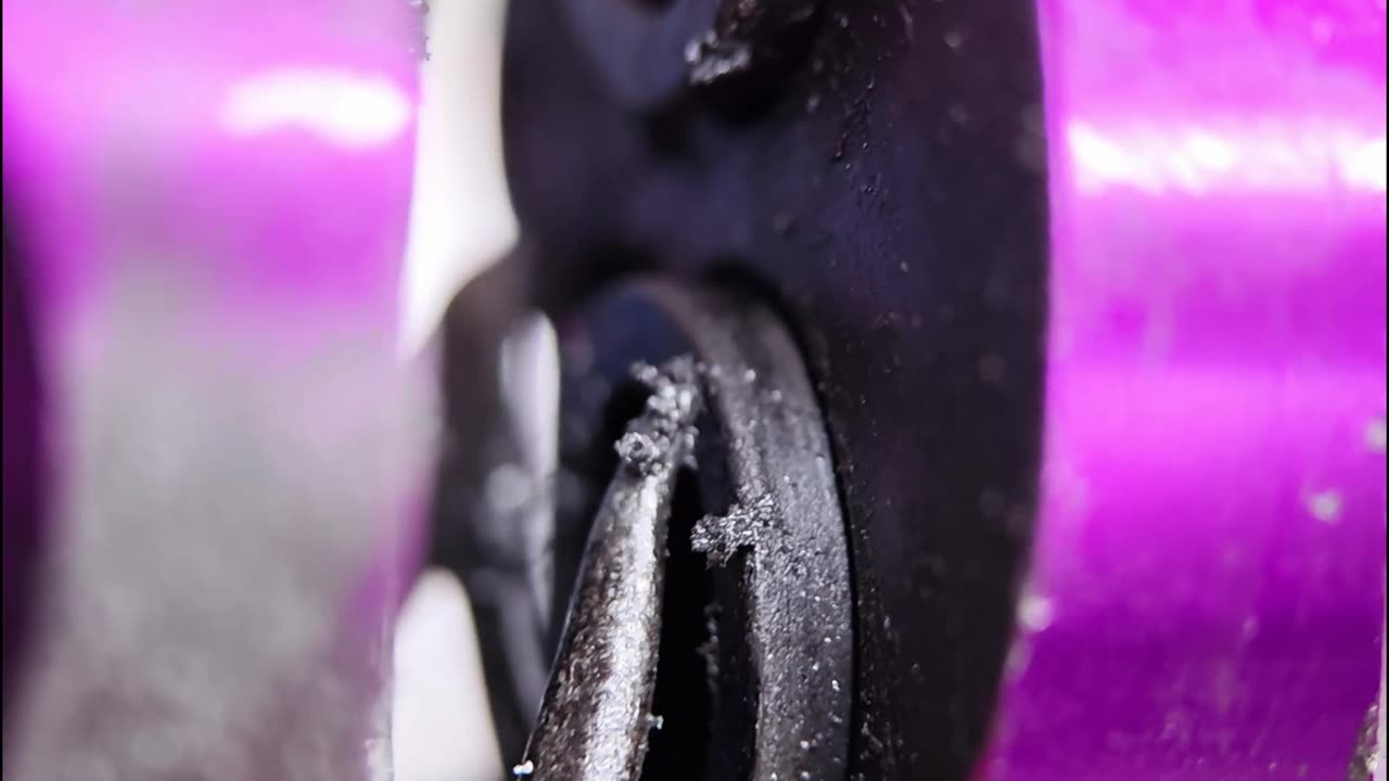 This is a 4-piston bicycle caliper. What happens if you don't replace your bike brake pads in time?