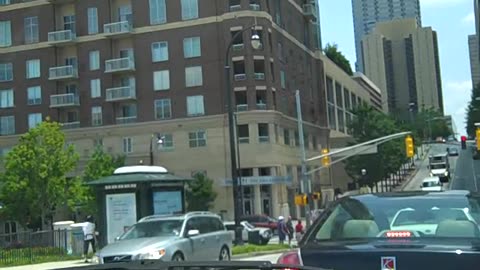 SHEA RIDING THROUGH DOWNTOWN ATLANTA