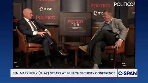 Democrat Senator Mark Kelly goes to Germany to smear the United States on the world stage.