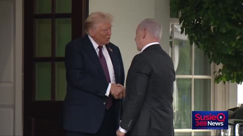President Trump Greets Israeli PM Netanyahu 