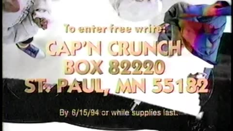 Captain Crunch Scratch Ad 1994
