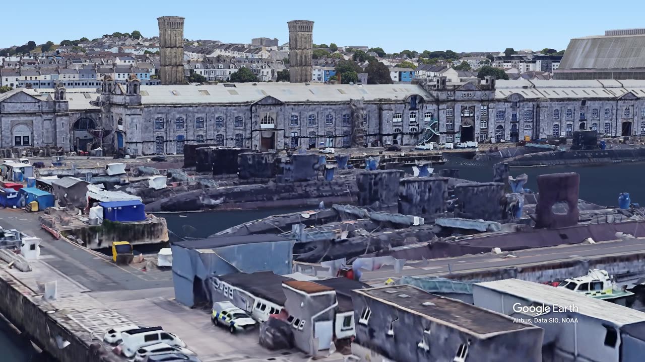 British Nuclear Submarine Fleet at Devonport, Plymouth