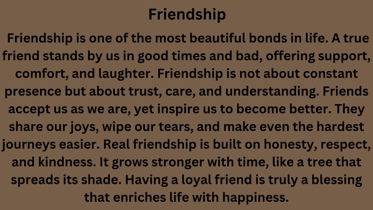 FRIENDSHIPS