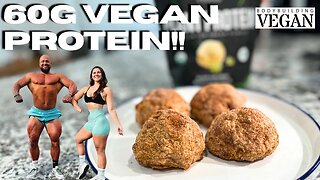 High Protein Vegan Cinnamon Sugar BALLS! Better Than A Protein Bar! 15G PROTEIN PER BALL!