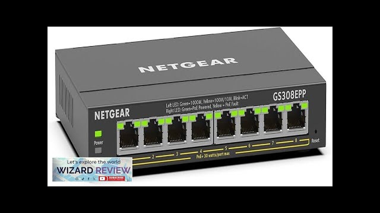 NETGEAR 8 Port PoE Gigabit Ethernet Plus Switch (GS308EPP) with 8 Review