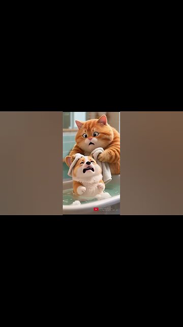 Monkey Blames Corgi — But Orange Cat’s Spring Trap Sends Him Flying! 🐒💥🎨