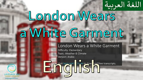 London Wears a White Garment: English