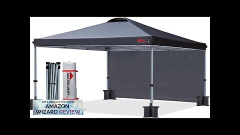 MASTERCANOPY Durable Pop-up Canopy Tent with 1 Sidewall (10'x10'Black) Review