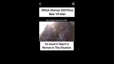 man vs bear, which women still pick bear