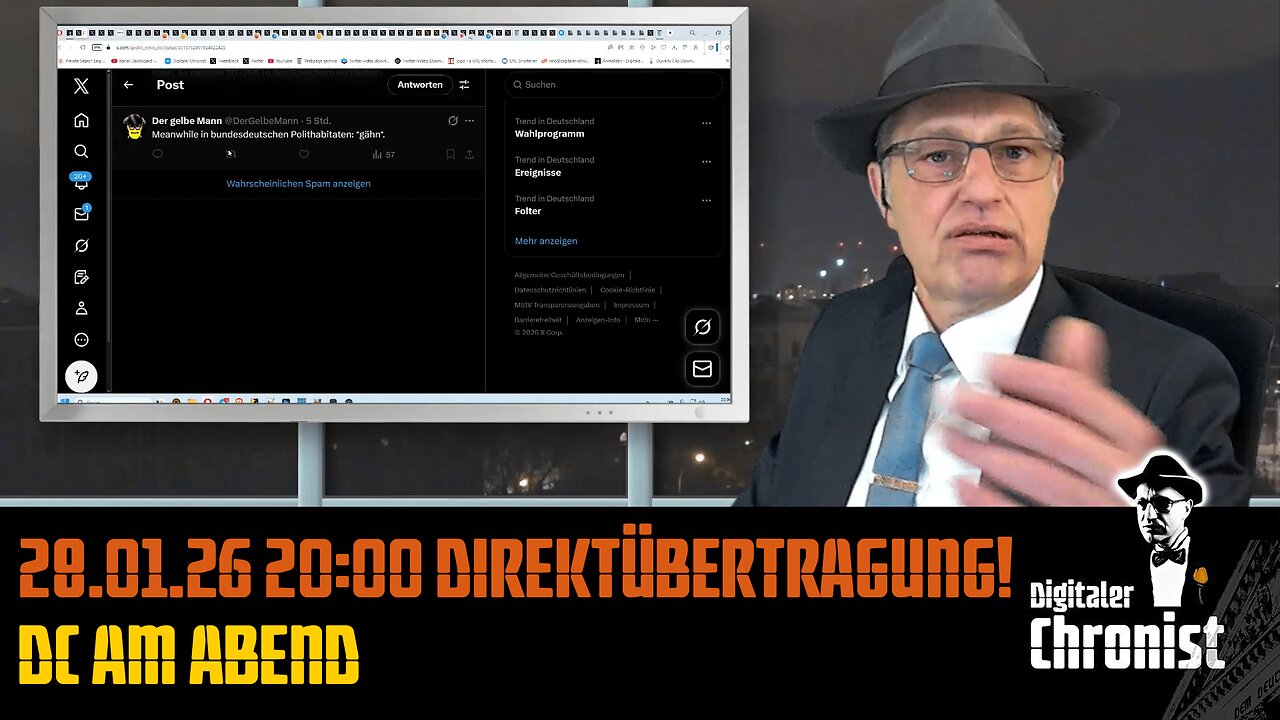 28.01.26 20:00 Direktübertragung! DC am Abend