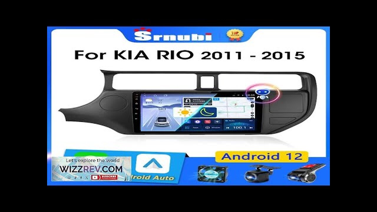 Srnubi Android 12 Car Radio for KIA K3 RIO 2011 2012 2013 Review