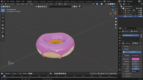 🍩 "طريقة عمل دونات احترافية في Blender | Donut Tutorial" الجزاء الثاني