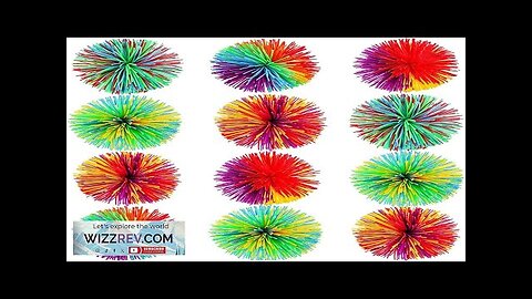 12 Pieces Monkey Stringy Balls Sensory Fidget Stringy Balls Soft Rainbow Pom Review