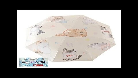 3-Ribs Cartoon Cat Umbrella Automatic Lightweight Cat Sun Protection Umbrella UV Protection Review