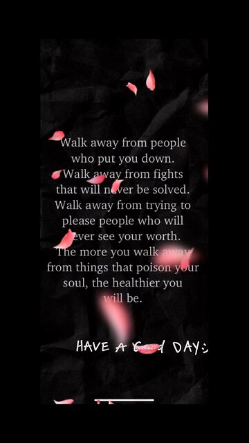 Walk Away, Please 🙏