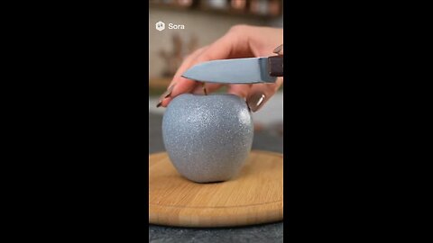 Slicing a Gray Apple | Surreal ASMR with Silent Precision