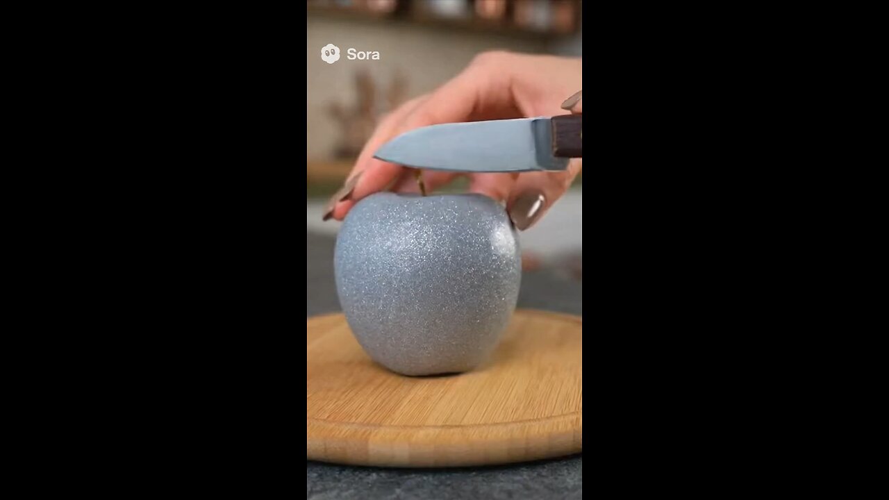 Slicing a Gray Apple | Surreal ASMR with Silent Precision