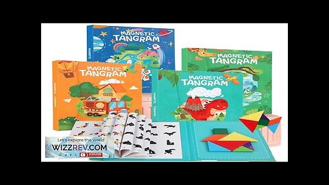 3D Wooden Magnetic Jigsaw Puzzle Games Geometric Shapes Tangram Toy Montessori Early Review