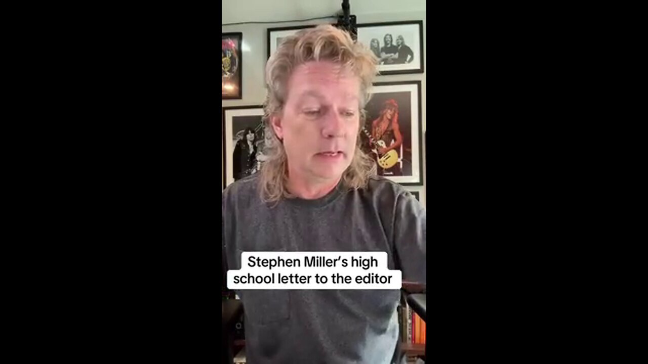 Stephen Miller’s High School Letter to the Editor at 16yrs Old Exposes His Early Views