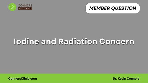 Iodine and Radiation Concern
