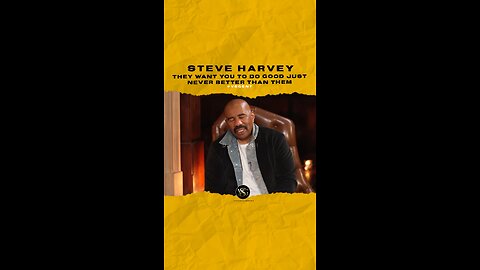 @iamsteveharveytv They want you to do good just never better than them