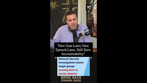 "New Gun Laws, New Speech Laws… Still Zero Accountability"