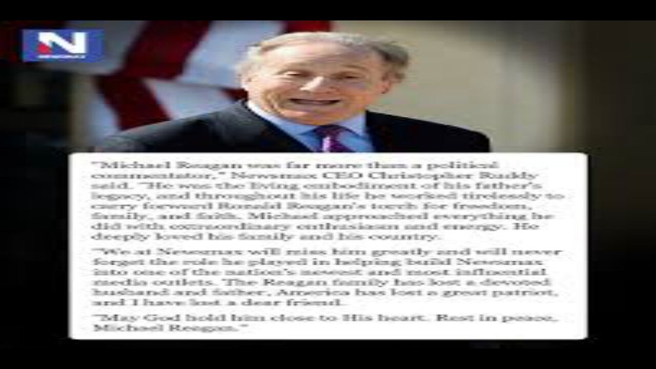 Newsmax Statement on Michael Reagan's Passing
