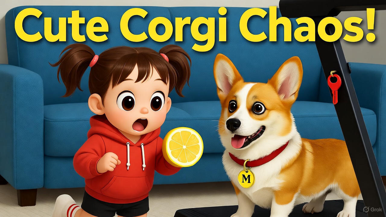 "Cute Corgi Chaos! Funny Pet Adventures with Lemon Surprise!"