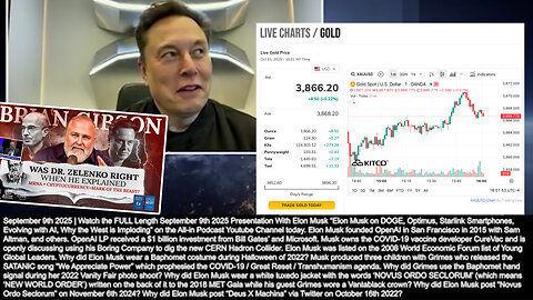Gold | Gold Hits $3,860.90 Per Ounce + "We Are Finalizing the Design of Optimus Version 3. That Really Is Going to Be a Remarkable Robot...Optimus Will Be the Biggest Product Ever." - Elon Musk (9/9/2025) 