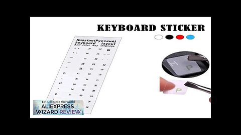 Russian Transparent Keyboard Stickers Language Alphabet Black White Label for Computer PC Review