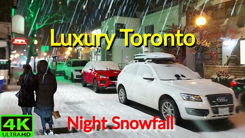 【4K】First big snowfall in 2025 Luxury Toronto snowfall Canada 🇨🇦