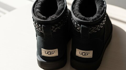 Black Mini Uggs 3D View