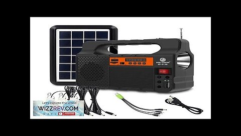 Portable Solar Generator with Solar Panel Radio BT Speaker Phone Charger Flashlight Review