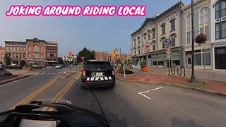 Joking around riding local