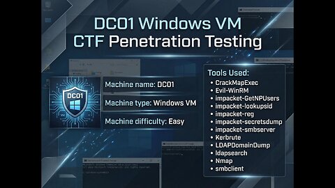 I Hacked a Windows Domain Controller (DC01 AD CTF Walkthrough)